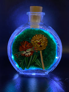 Wonderland Painted Glass bottle