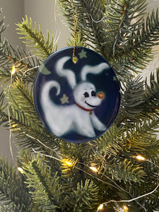 Porcelain Ornament Ghost Pup